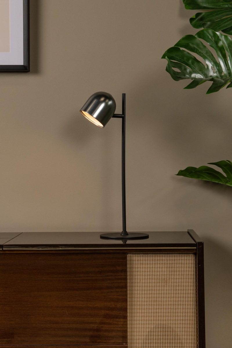 Lucide SKANSKA RECH - Rechargeable Desk lamp Indoor/Outdoor - Battery pack - LED Dim. - CCT - 1x3W 3000K/6000K - IP44 - Grey iron